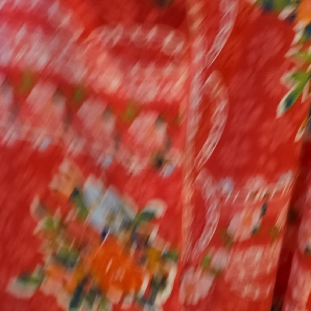 LC Lauren Conrad Red Floral Tank Top - Picture 4 of 7